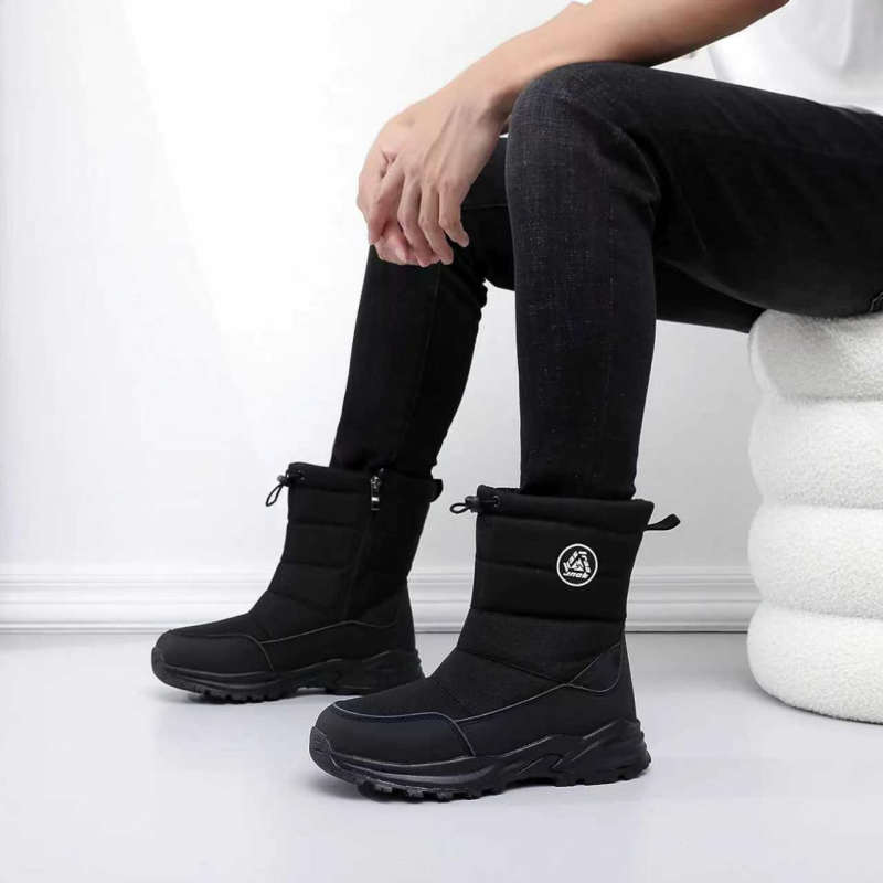 Snieginiai batai su šoniniu užtrauktuku, kanvas viršutinė dalis, vilnos ir avies odos vidus, atspari abrazyvijai gumos pada