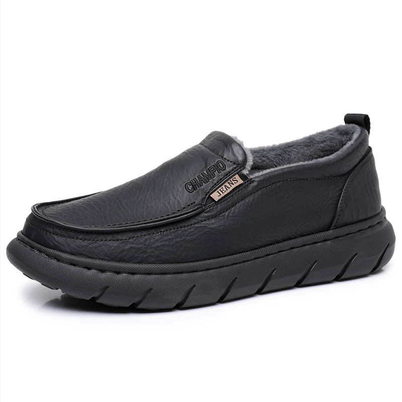 Muške pamučne papuče za kućnu upotrebu, s fleec podstavom, slip-on, protuklizne, okrugli vrh prsta