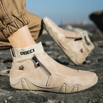 Μπότες Μάρτιν, με επένδυση φλίς, ψηλό ύψος, γνήσιο δέρμα στο πάνω μέρος, καουτσούκ σόλα