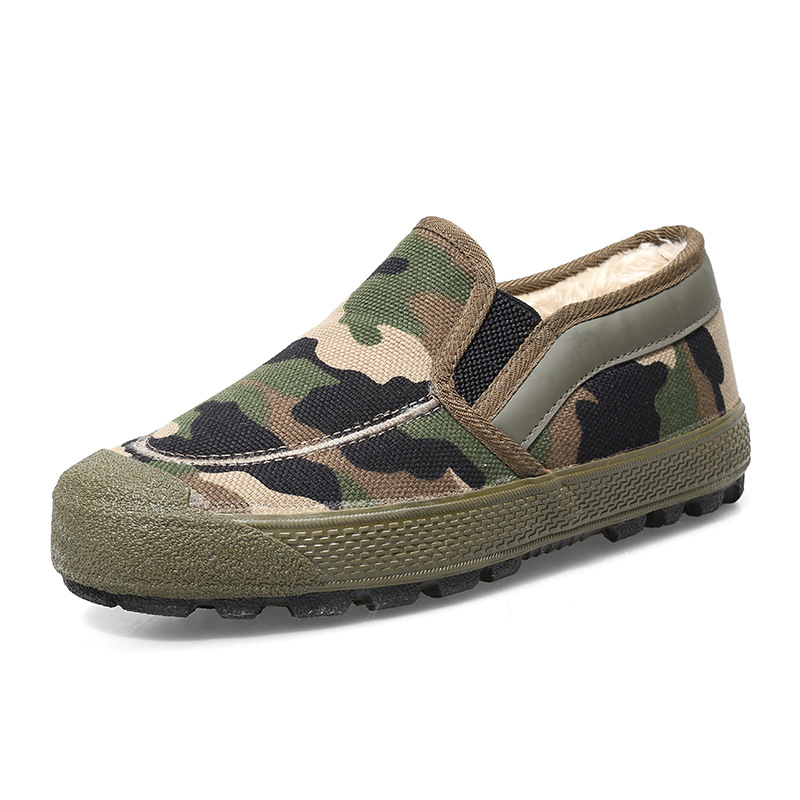 Unisex zimske slip-on cipele s vodootpornom gumom, podstavom od flisa i protukliznom potplatom