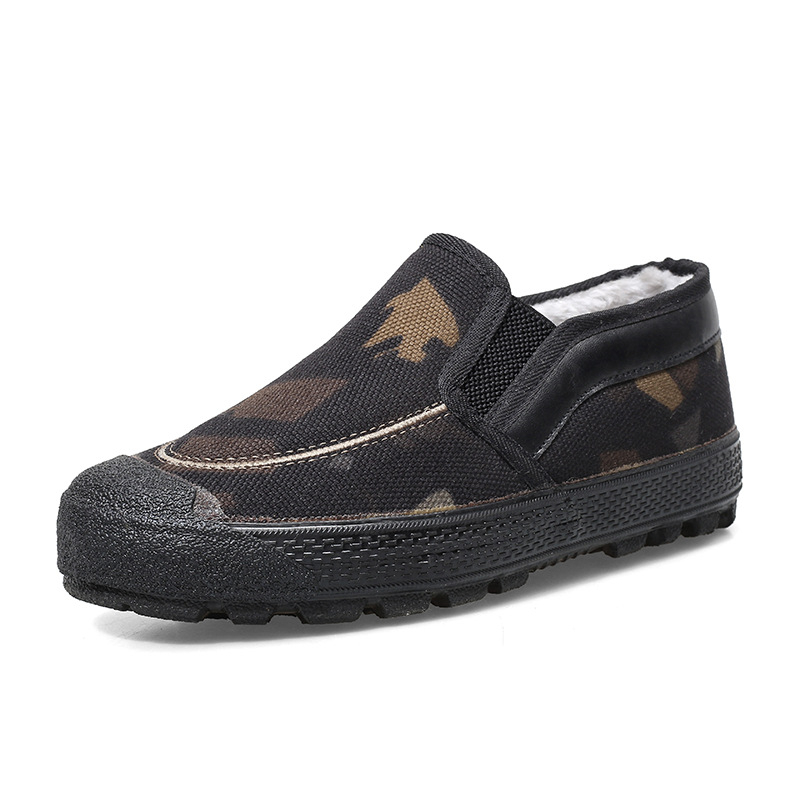 Unisex zimske slip-on cipele s vodootpornom gumom, podstavom od flisa i protukliznom potplatom