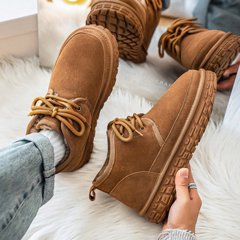 Vyriniai žieminiai batai su nubuko viršutine dalimi, stora pada, atspari slydimui guma, avies vilnos įdaila (Žiema 2025)