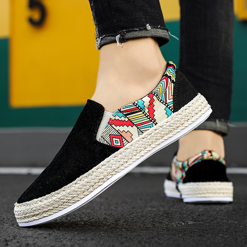 Ανδρικά υφασμάτινα παπούτσια χωρίς κορδόνια, με σόλα πολλαπλών στρώσεων και στρογγυλό δάχτυλο – καθημερινά παπούτσια για φθινοπωρινό-χειμερινό στυλ