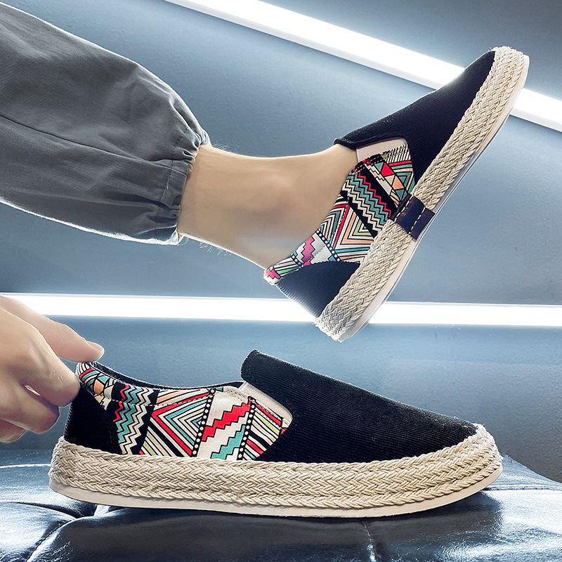 Ανδρικά υφασμάτινα παπούτσια χωρίς κορδόνια, με σόλα πολλαπλών στρώσεων και στρογγυλό δάχτυλο – καθημερινά παπούτσια για φθινοπωρινό-χειμερινό στυλ