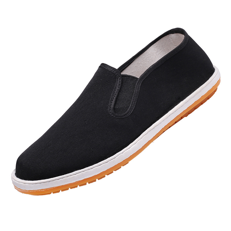 Pantofi din material textil, vârf rotund, partea superioară din bumbac, talpă din tendon de vită, înălțime joasă, slip-on casual