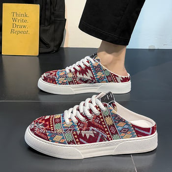 Muške platnene Slip-on tenisice, prozračne — gornji dio od platna, EVA uloška, gumena podloga