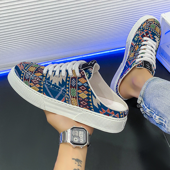 Muške platnene Slip-on tenisice, prozračne — gornji dio od platna, EVA uloška, gumena podloga