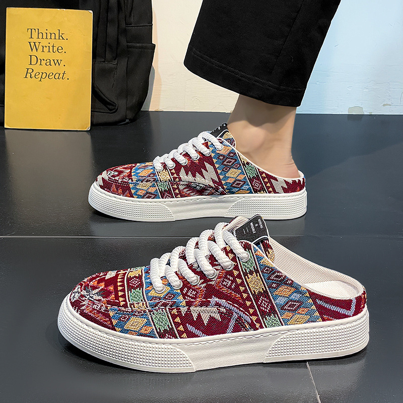 Muške platnene Slip-on tenisice, prozračne — gornji dio od platna, EVA uloška, gumena podloga