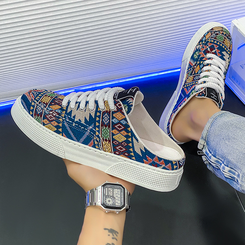 Muške platnene Slip-on tenisice, prozračne — gornji dio od platna, EVA uloška, gumena podloga