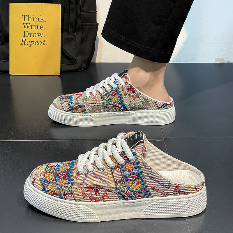 Muške platnene Slip-on tenisice, prozračne — gornji dio od platna, EVA uloška, gumena podloga