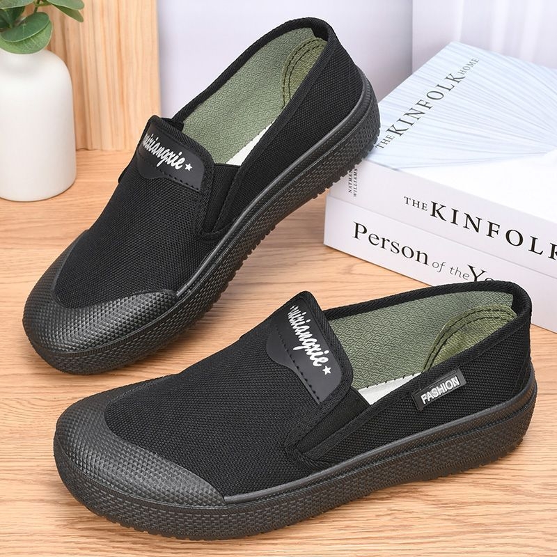 Pantofi Slip-On pentru antrenament cu partea superioară din pânză, talpă din plastic, respirabili