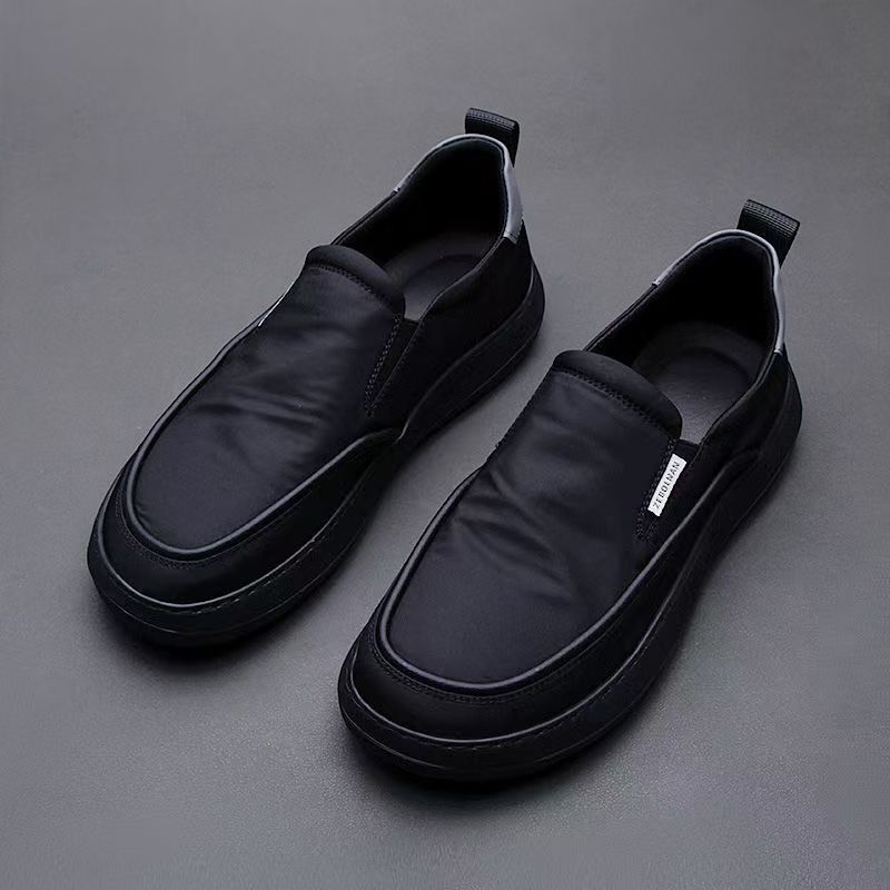 Muške prozračne platnene slip-on cipele — casual, lagane, PVC potplat; nizak potplat 1-3 cm; pogodne za ljeto, proljeće i jesen.