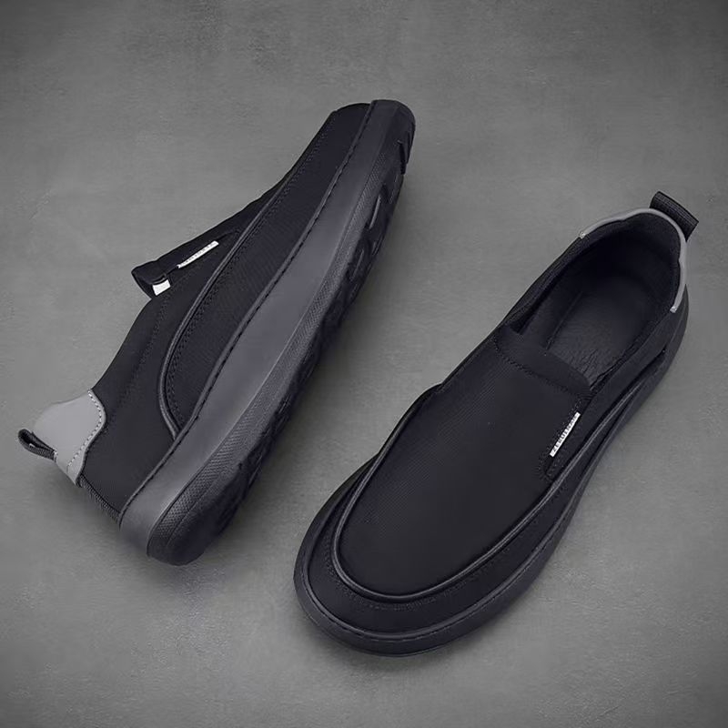 Muške prozračne platnene slip-on cipele — casual, lagane, PVC potplat; nizak potplat 1-3 cm; pogodne za ljeto, proljeće i jesen.