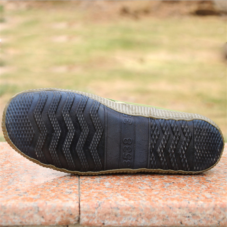 Pantofi de navigație din pânză, mid-top, respirabili, talpă din cauciuc, vârf rotund