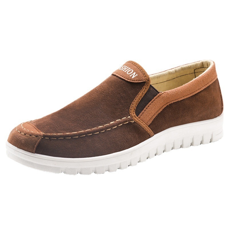 Muške platnene slip-on tenisice s okruglim nosom, niski potpetica 1–3 cm, PVC đon, mrežasta podstava