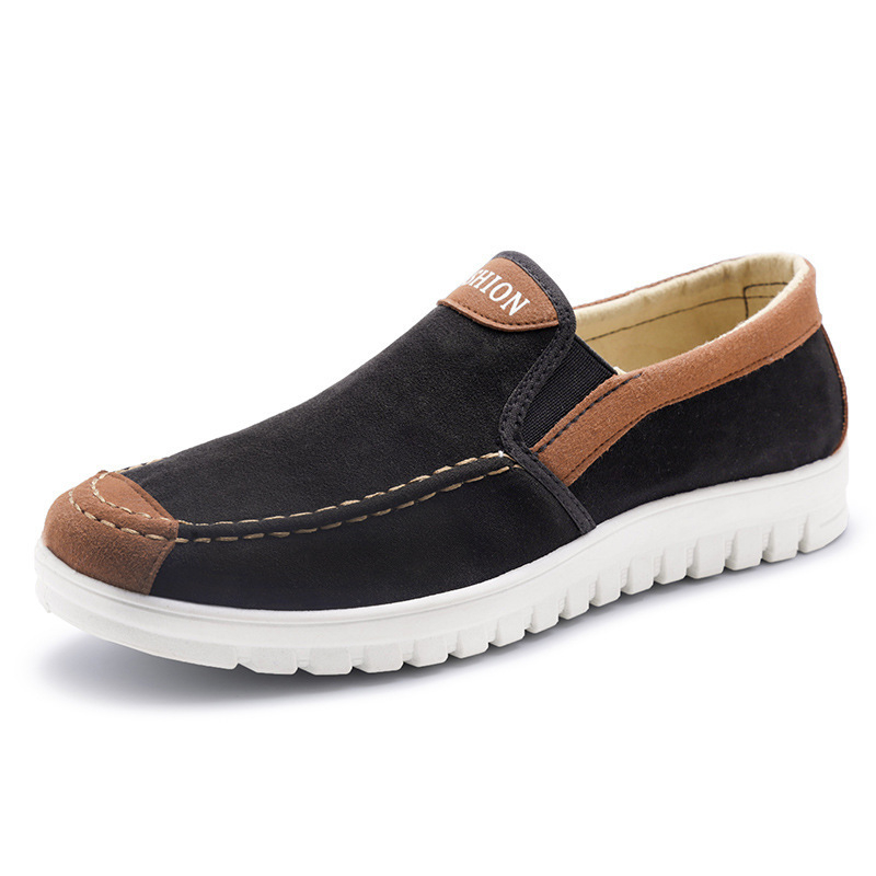 Muške platnene slip-on tenisice s okruglim nosom, niski potpetica 1–3 cm, PVC đon, mrežasta podstava