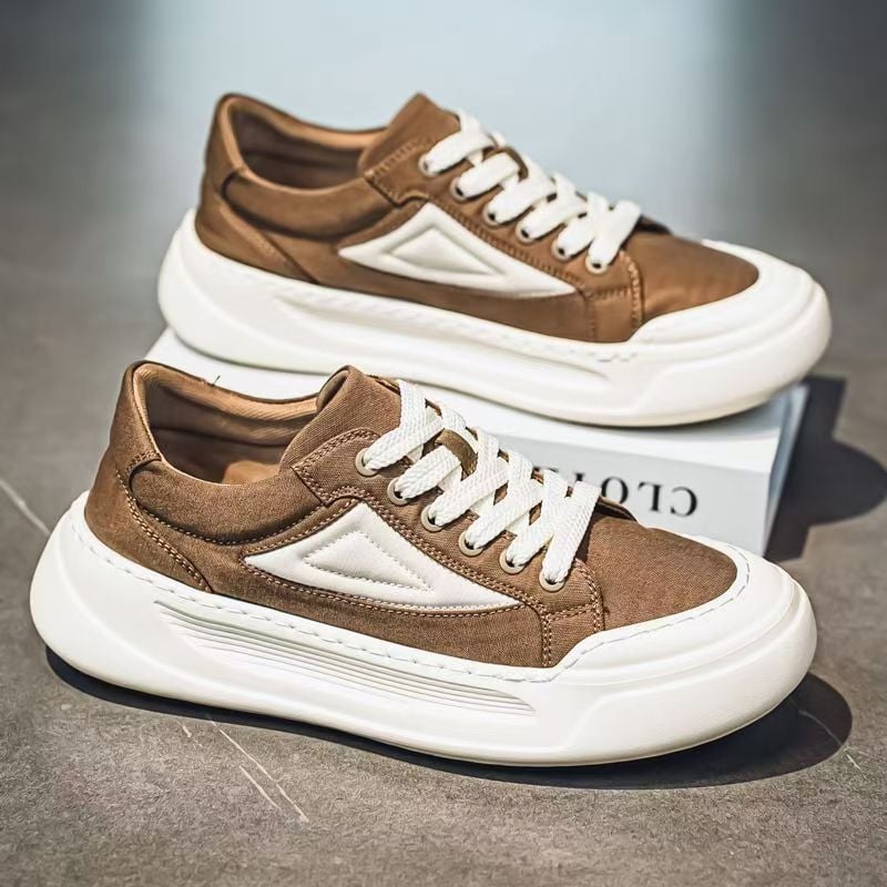 Uniszex vászon sneaker csíkos mintával, alacsony profil, fűzőkkel, EVA talpbetéttel