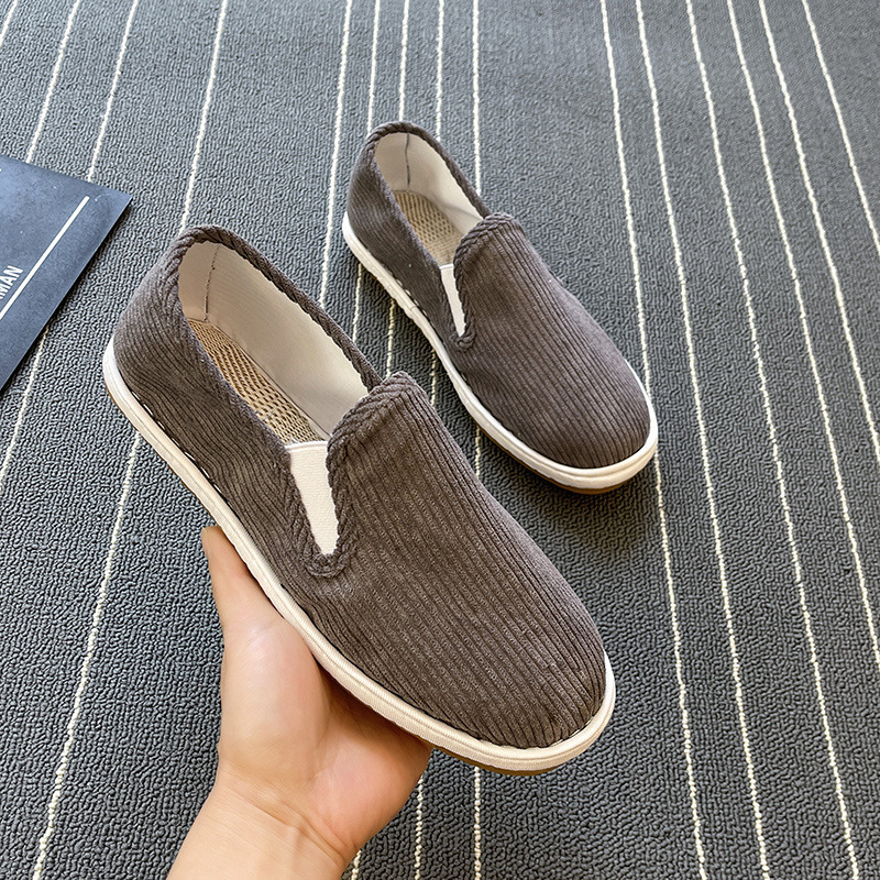 Unisex platnene cipele, Stari pekinški cvjetni uzorak, Pamuk gornji dio, Gumena potplat, Okrugli vrh prsta, Mrežasti uzorak