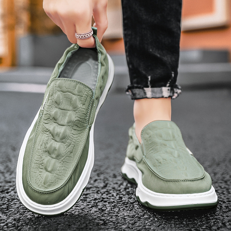 Pánske priedušné plátenné tenisky s nízkym vrškom, gumová podrážka, jednofarebné