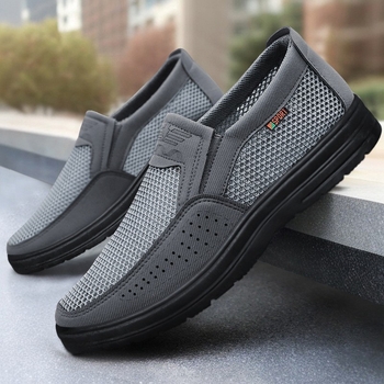 Muške slip-on tenisice od mrežaste tkanine, okrugla špička, niski gornji dio, EVA uložak, PVC potplat