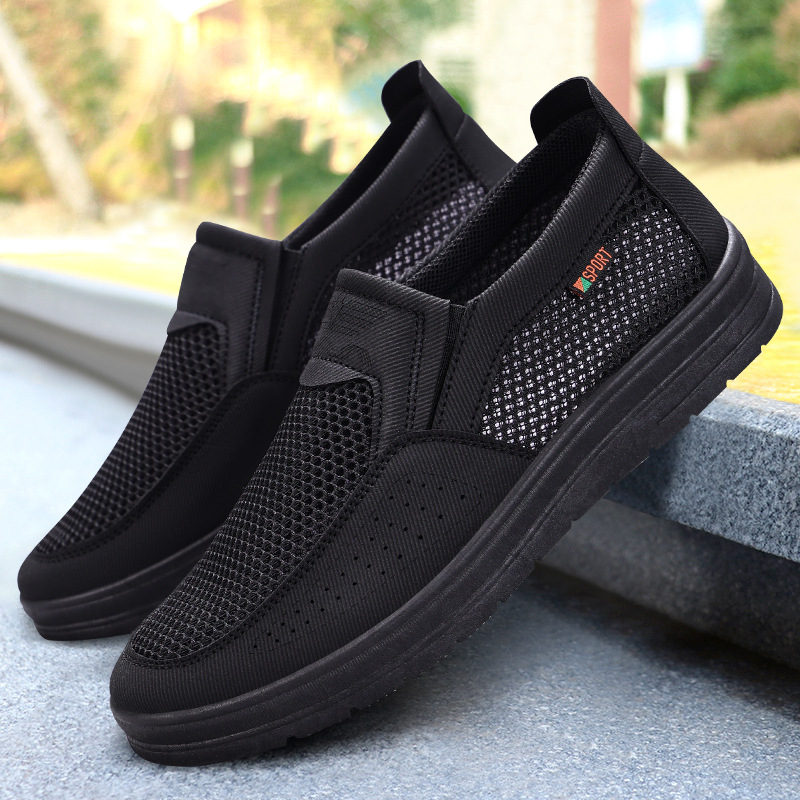 Muške slip-on tenisice od mrežaste tkanine, okrugla špička, niski gornji dio, EVA uložak, PVC potplat