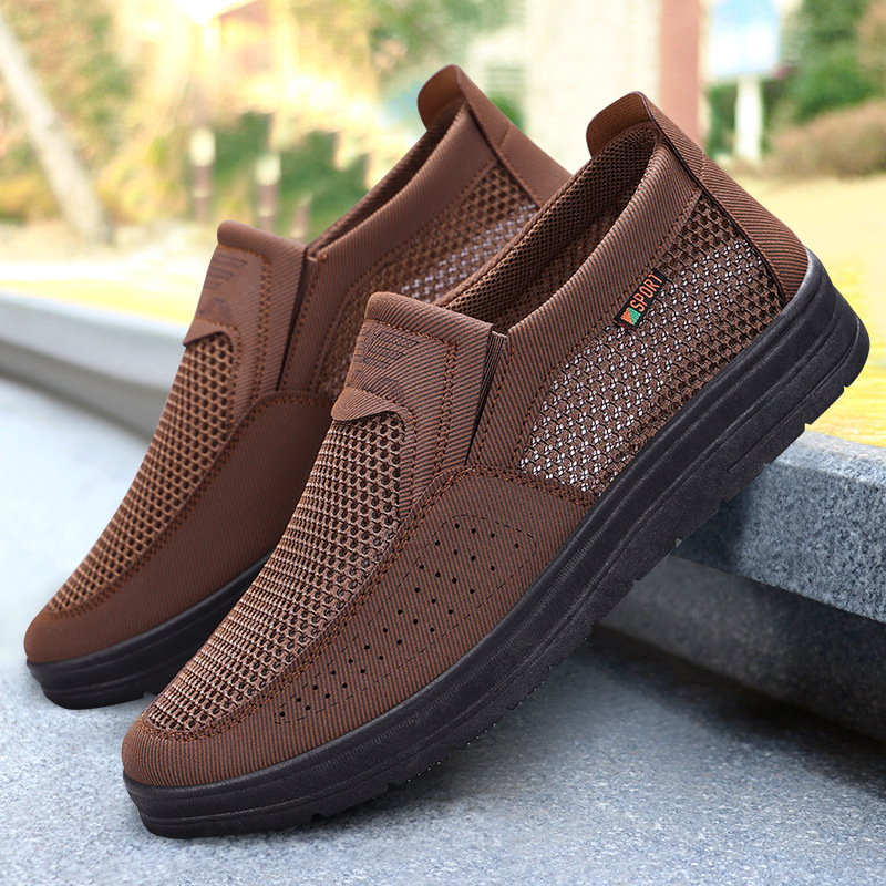 Muške slip-on tenisice od mrežaste tkanine, okrugla špička, niski gornji dio, EVA uložak, PVC potplat