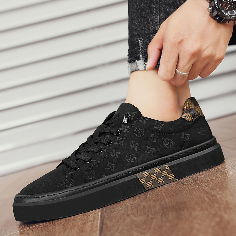 Férfi vászon cipő, mindennapi stílus, kerek orr, felső rész vászonból, alacsony sarka 1–3 cm, műanyag talp