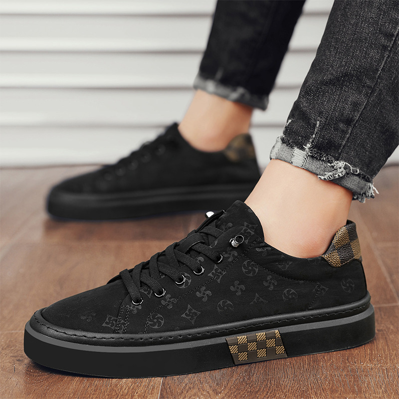 Férfi vászon cipő, mindennapi stílus, kerek orr, felső rész vászonból, alacsony sarka 1–3 cm, műanyag talp