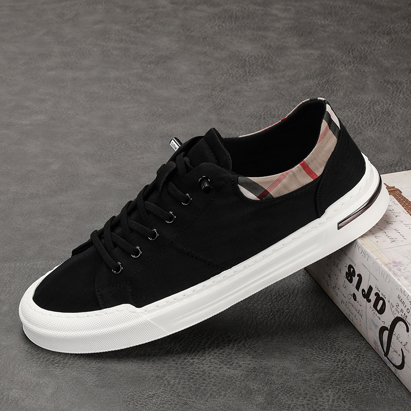 Harezas pánske Slip-On tenisky z plátna — priedušné, nízky profil, plátený vrchný diel, sieťovaná vnútorná výstelka, gumová podrážka