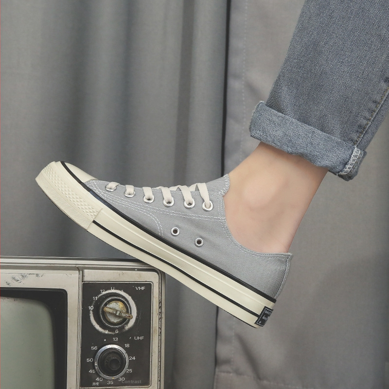 Kondi plátenné tenisky s vysokým vrškom – korejský štýl, unisex, priedušná sieťová výstelka, vulkanizovaná gumová podrážka