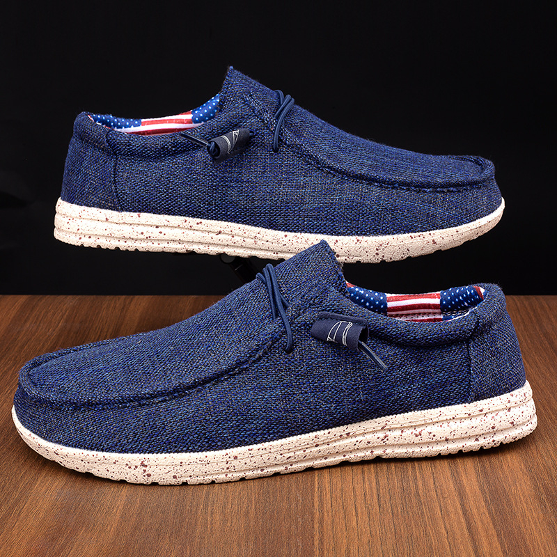 Muške platnene mokasice — prozračné, lagane, slip-on casual obuća s EVA uloškom