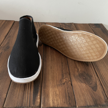 Muške zimske platnene cipele, slip-on, s flis podstavom, okrugli vrh, gornji dio od pamuka, ravna potplat