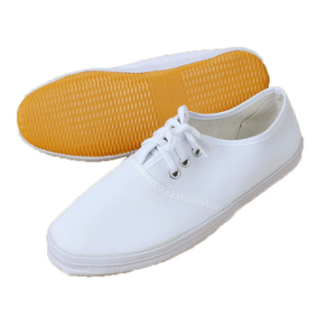 Bijele platnene tenisice s vezicama, okrugli vrh, ravna potplata, unisex, odrasli, etnički stil za svakodnevnu upotrebu