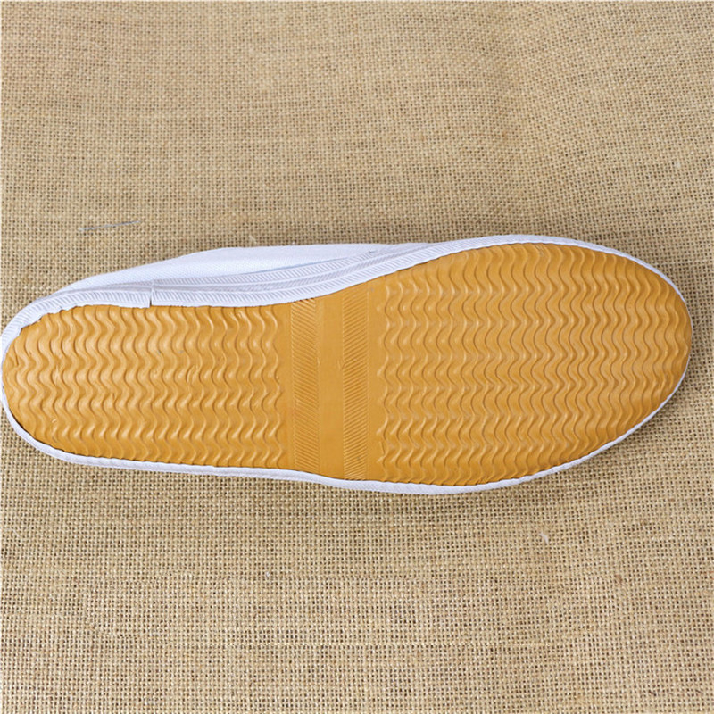 Bijele platnene tenisice s vezicama, okrugli vrh, ravna potplata, unisex, odrasli, etnički stil za svakodnevnu upotrebu