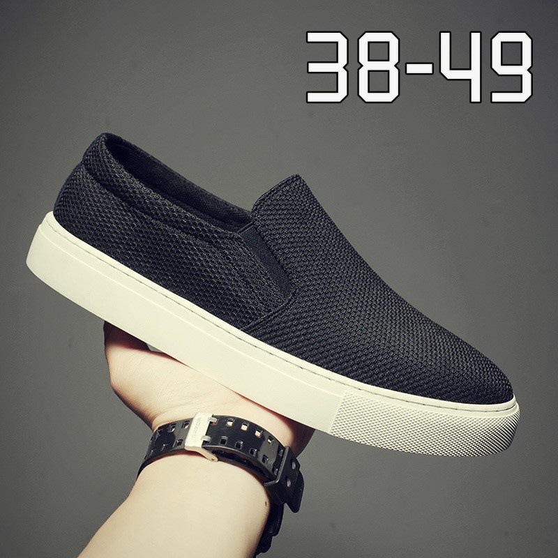 Muške casual slip-on tenisice od platna, gornji dio od platna, niski profil, 1–3 cm peta, gumena potplat, PU ulozak