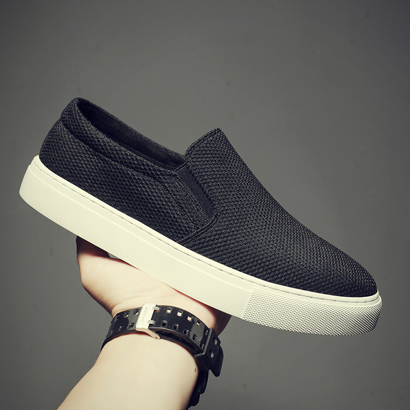 Muške casual slip-on tenisice od platna, gornji dio od platna, niski profil, 1–3 cm peta, gumena potplat, PU ulozak