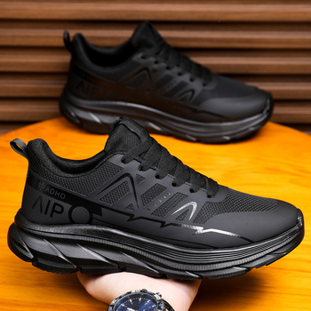 Muške tenisice za trčanje s PU+mrežastim gornjim dijelom, EVA đon, vezanje, niski kroj, prozračnost