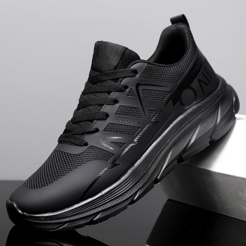 Muške tenisice za trčanje s PU+mrežastim gornjim dijelom, EVA đon, vezanje, niski kroj, prozračnost