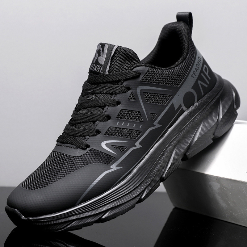 Muške tenisice za trčanje s PU+mrežastim gornjim dijelom, EVA đon, vezanje, niski kroj, prozračnost