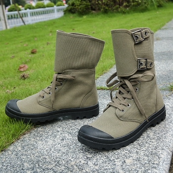 Unisex visoke platnene radne tenisice, vezanje, okrugli vrh prsta, PVC đon, jesen