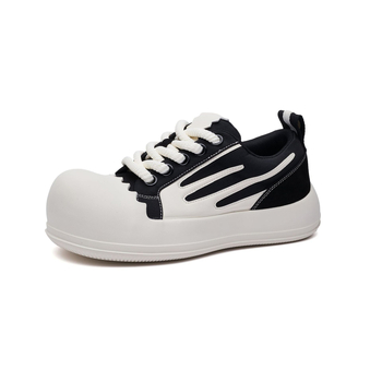 Pantofi sport unisex din canvas, talpă EVA, talpă groasă pentru creșterea înălțimii, șireturi, design de tip low-top