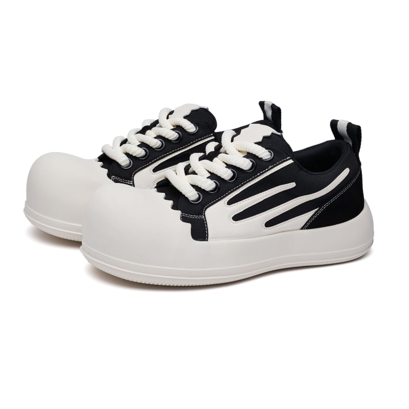 Pantofi sport unisex din canvas, talpă EVA, talpă groasă pentru creșterea înălțimii, șireturi, design de tip low-top