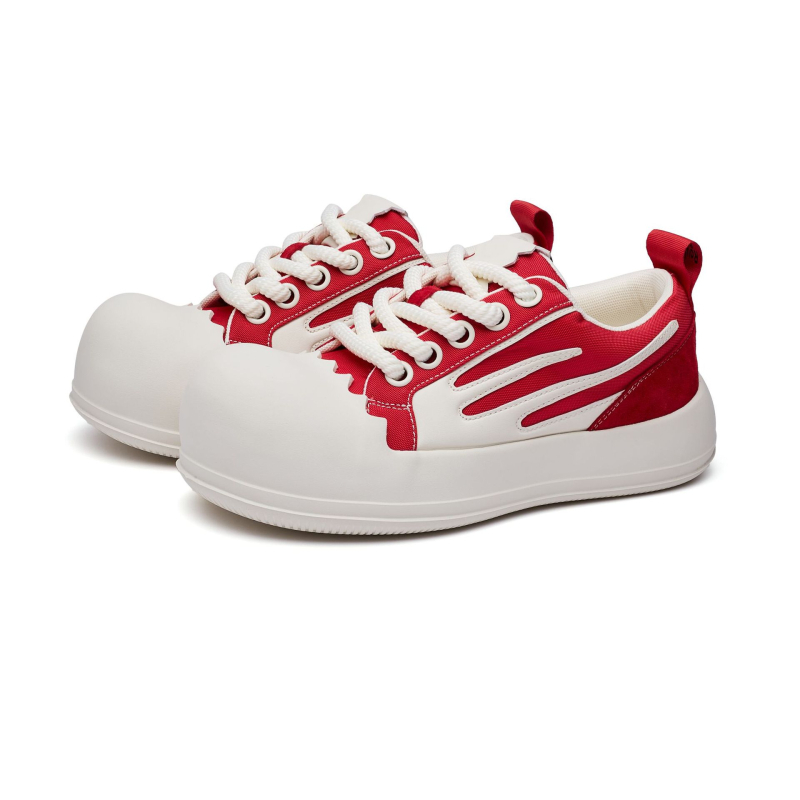 Pantofi sport unisex din canvas, talpă EVA, talpă groasă pentru creșterea înălțimii, șireturi, design de tip low-top