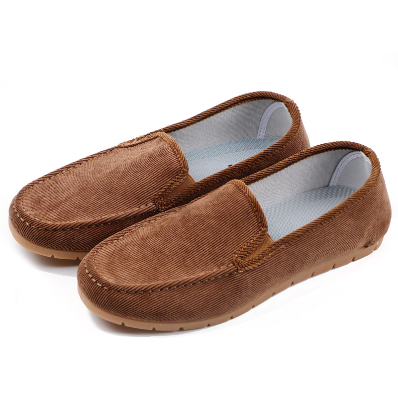 Muške platnene tenisice slip-on, gornji dio od brušene kože, okrugla špička, prozračne, potplat TPR