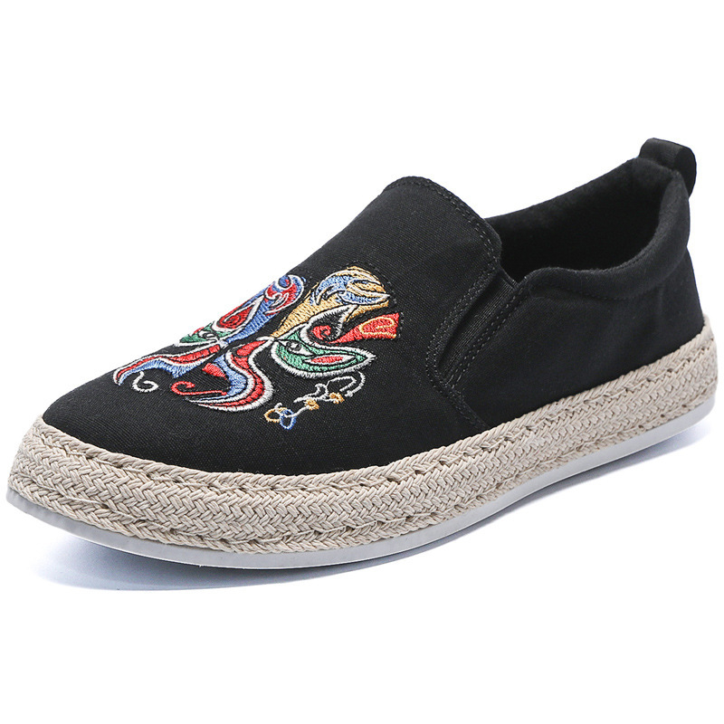 Muške platnene slip-on tenisice, okrugli vrh, gornji dio od platna, EVA uložak, plastična potplat