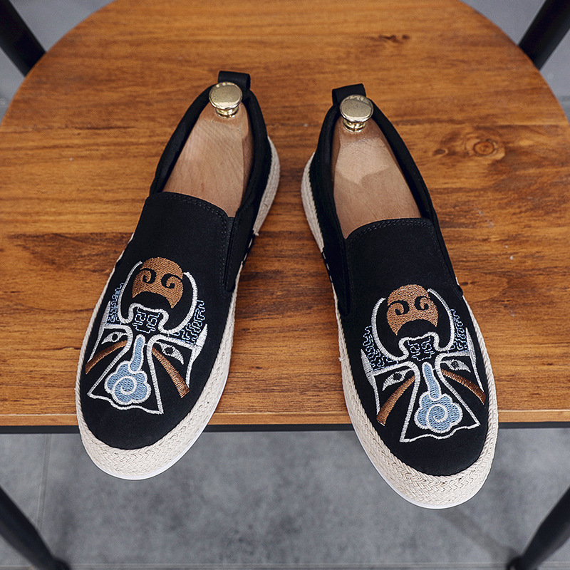 Muške platnene slip-on tenisice, okrugli vrh, gornji dio od platna, EVA uložak, plastična potplat