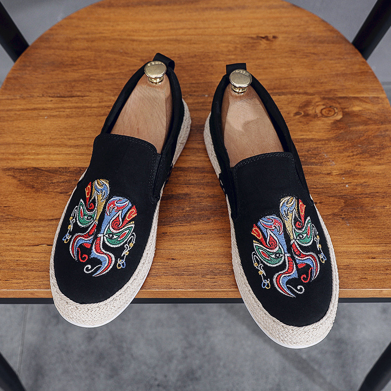 Muške platnene slip-on tenisice, okrugli vrh, gornji dio od platna, EVA uložak, plastična potplat