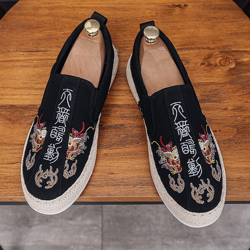 Muške platnene slip-on tenisice, okrugli vrh, gornji dio od platna, EVA uložak, plastična potplat