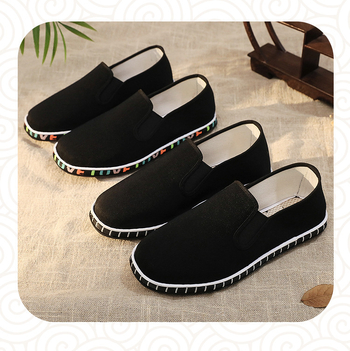 Unisex platnene slip-on tenisice, okrugli vrh, niski gornji dio, višeslojna potplat, šivana izrada