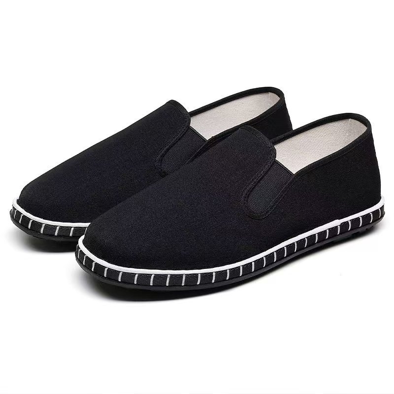Unisex platnene slip-on tenisice, okrugli vrh, niski gornji dio, višeslojna potplat, šivana izrada